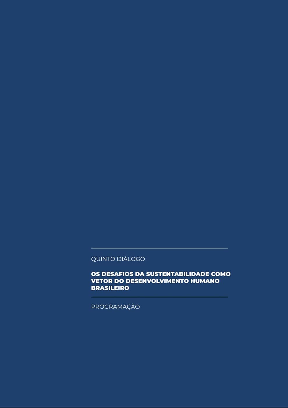 Capa da programação oficial do 5º Diálogo Nacional