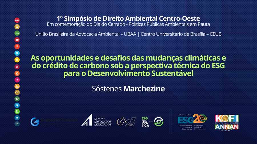 Capa da apresentação sobre crédito de carbono e ESG