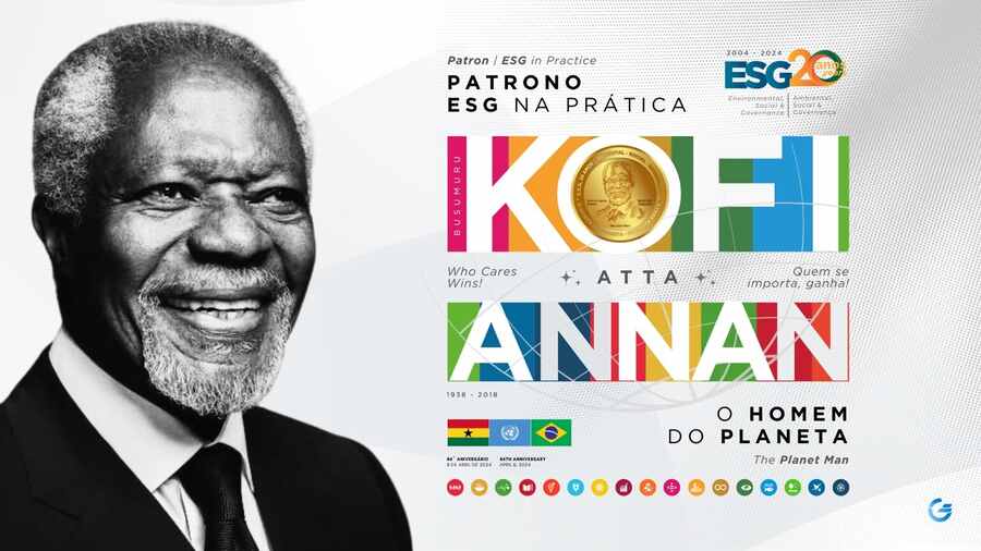 Retrato de Kofi Annan e identidade O Homem do Planeta